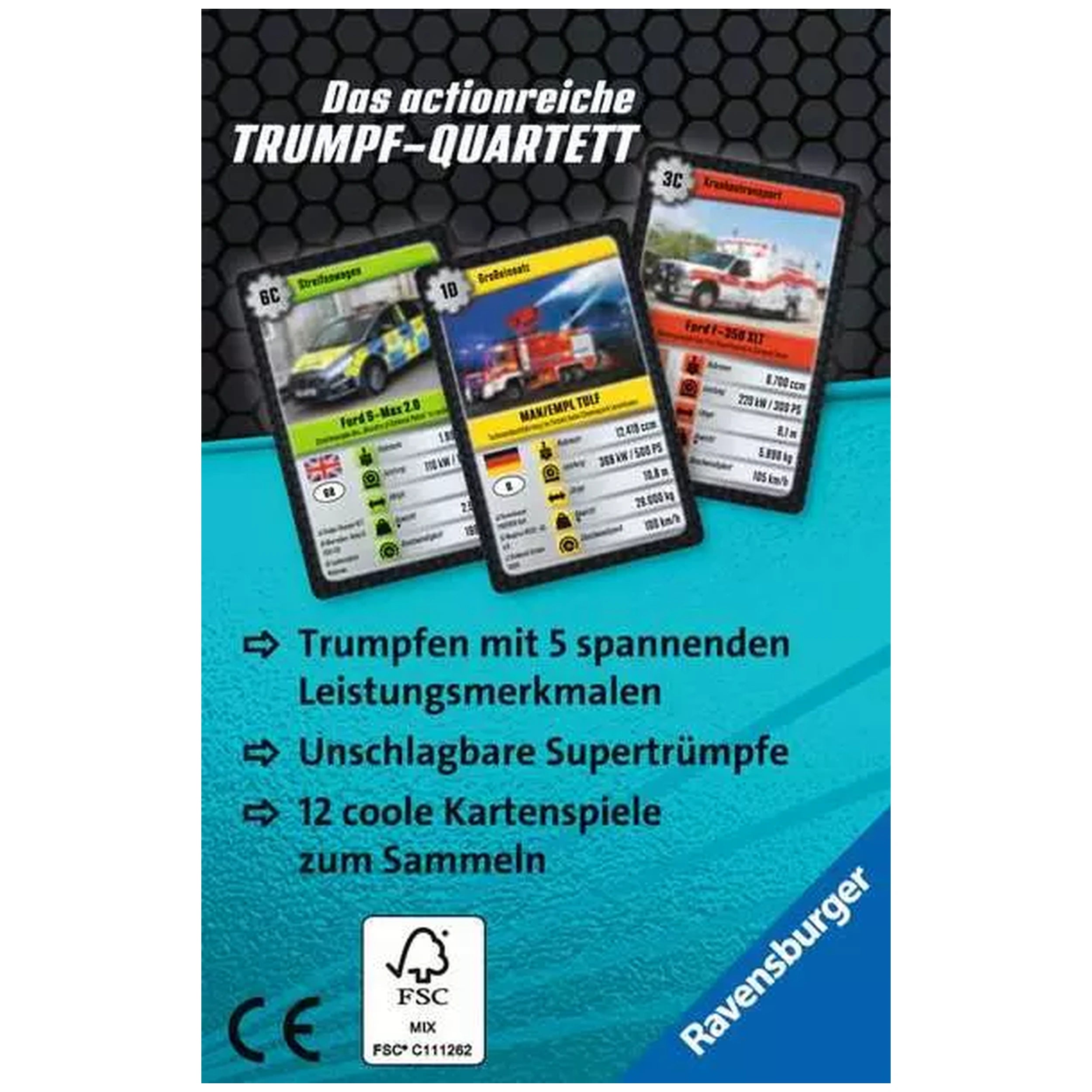 Ravensburger - Super Trump Blue Light - Board Game - German Edition