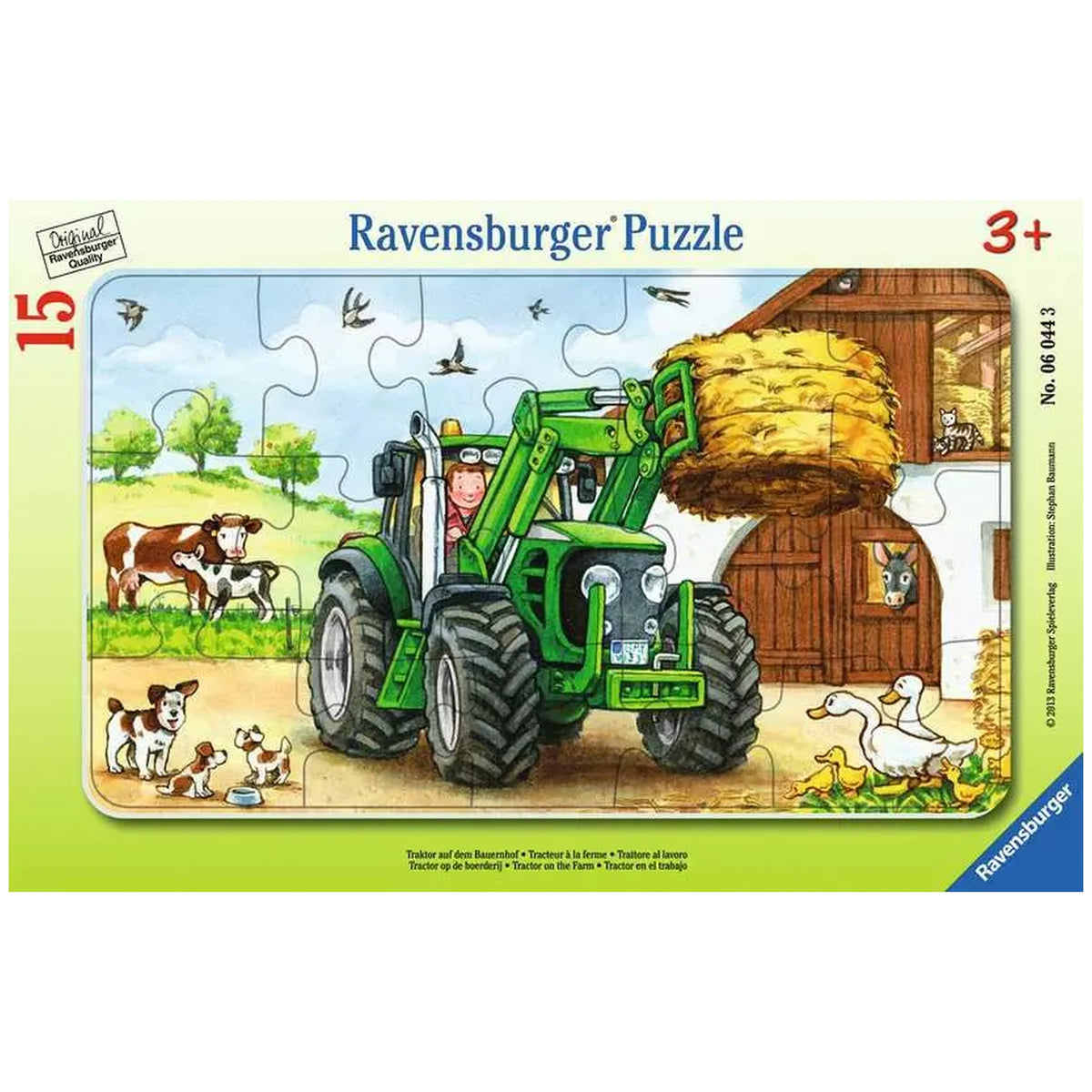 Ravensburger - Tractor Op De Boerderij - 15 Stukken - Puzzels