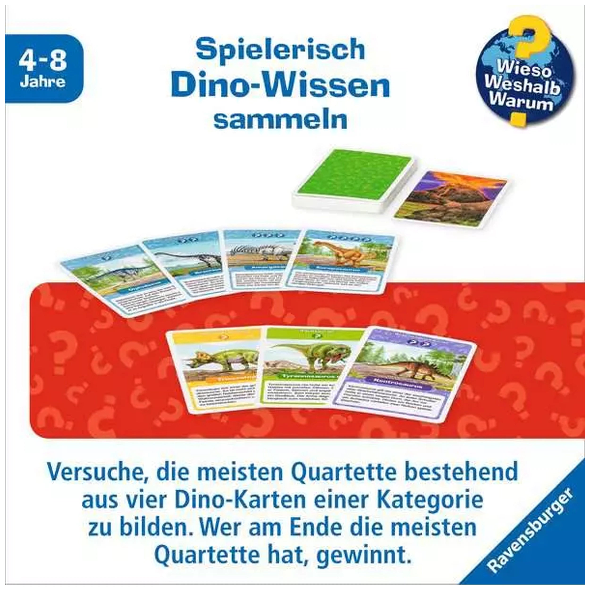 Ravensburger - Wieso? Weshalb? Warum? Dinosaurier Quartett - Bordspel - Duitse Editie