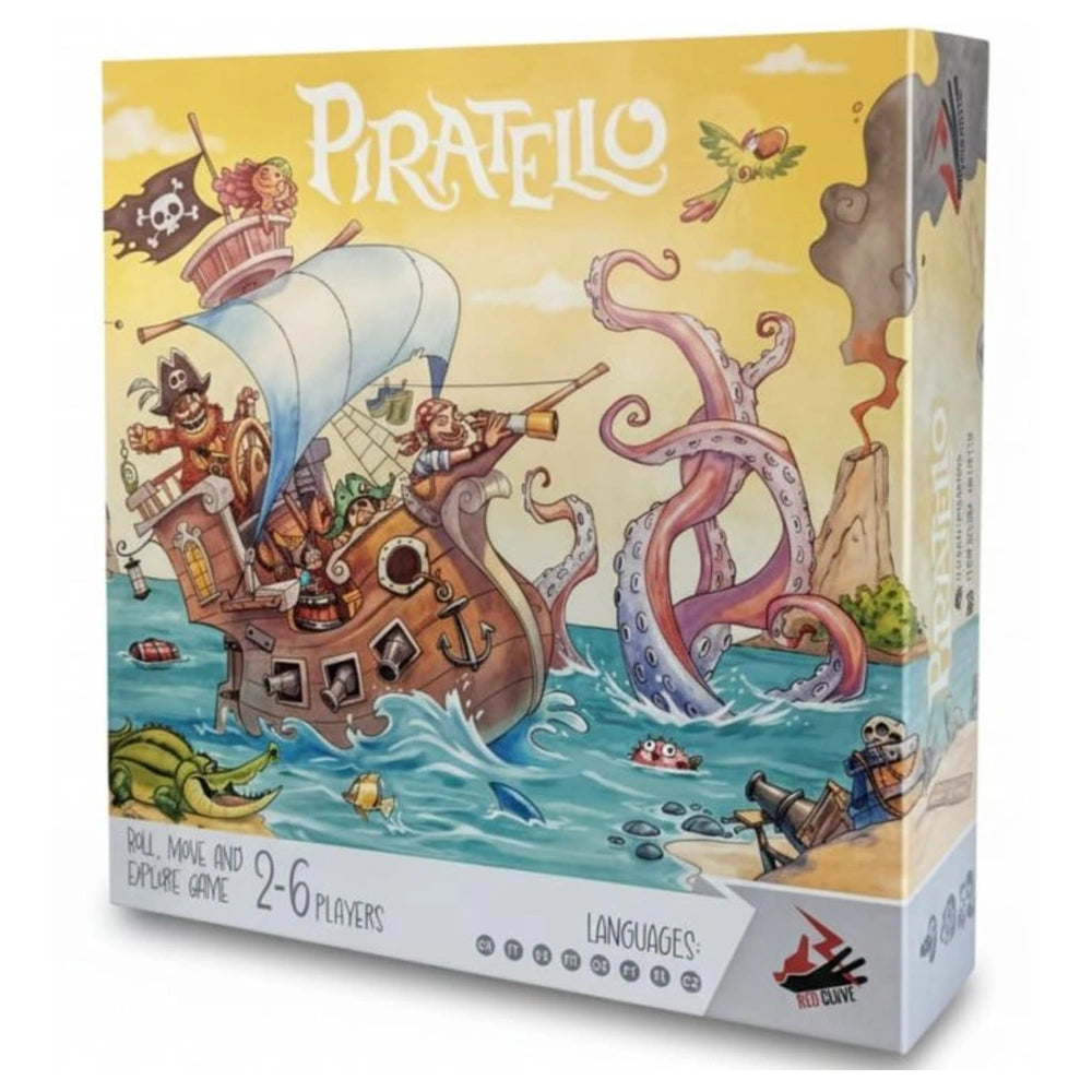 Red Glove - Piratello - Bordspellen - +5 - Spannend Modulaire Tegel - Plaatsingsrace Spel - RG2026ML