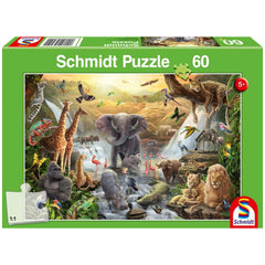 SCHMIDT SPIELE - Dieren in Afrika 60-delige Puzzel - Puzzels