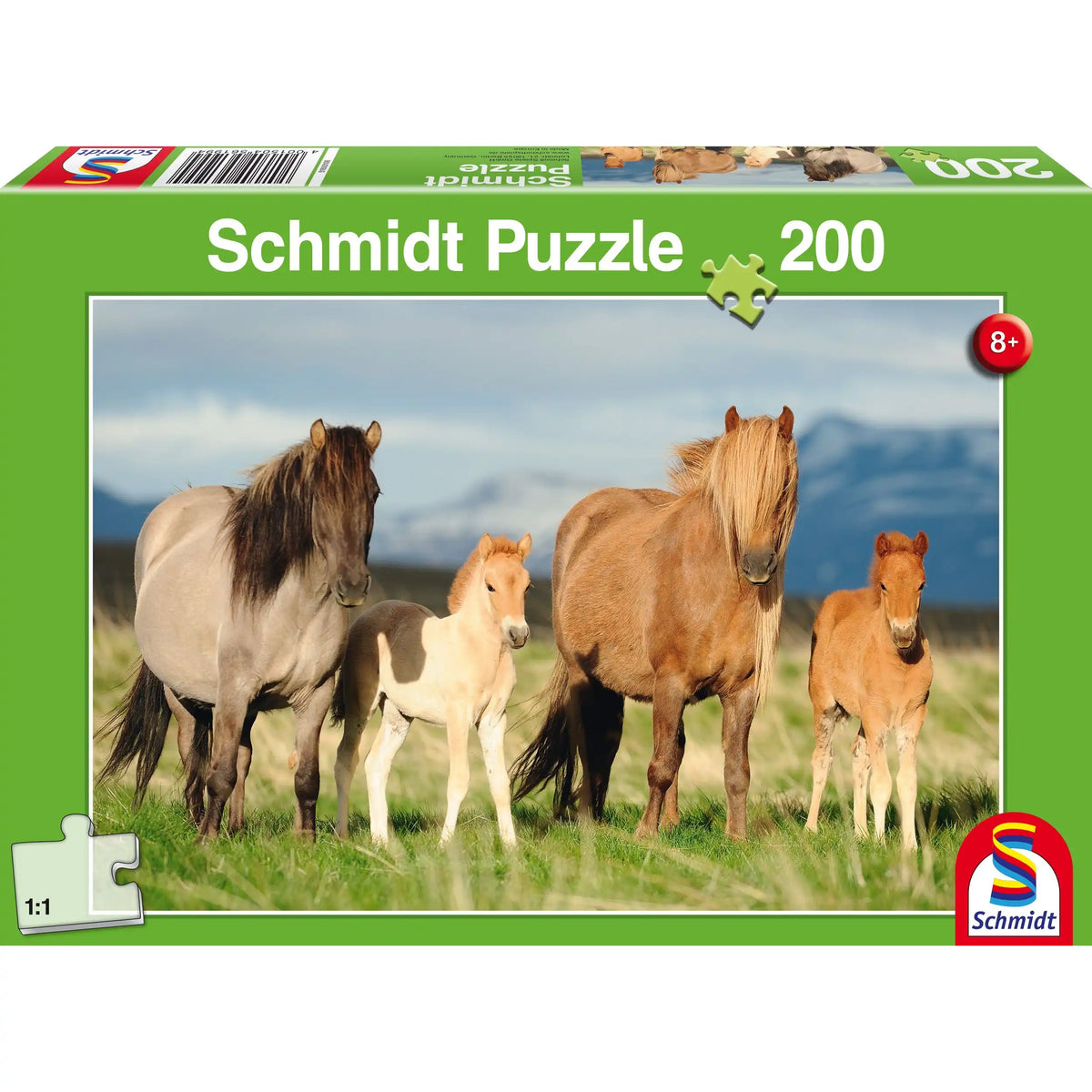 SCHMIDT SPIELE - Familie van Paarden 200 Stukjes Puzzel - Puzzels