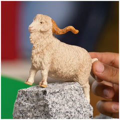 Schleich - Boerderij Wereld - Mannelijke Angora Geit - Actie- en Speelfiguren - 13970