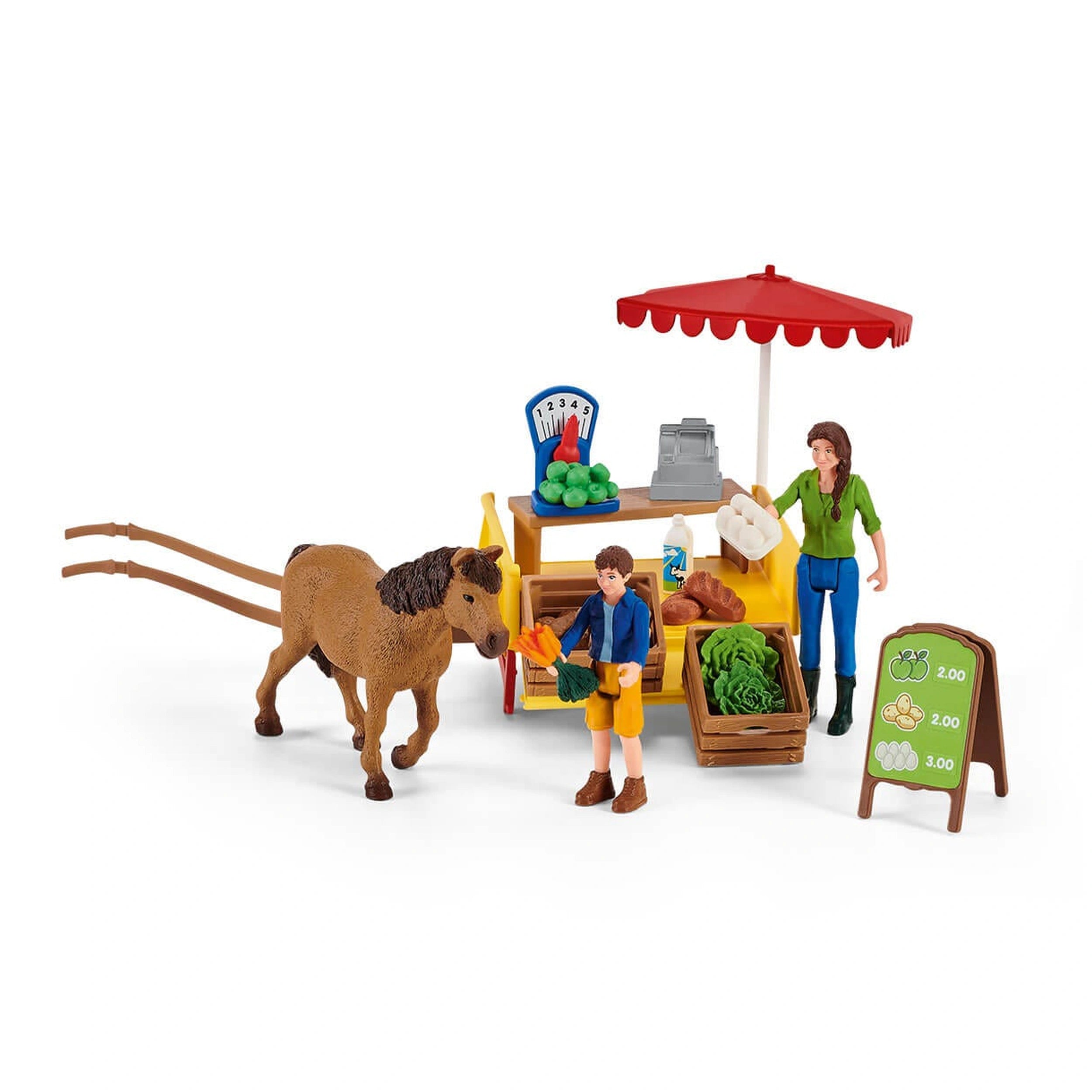 Schleich - Farm World - Zonnige Dag Mobiele Boerderijstand - Speelsets - 42528