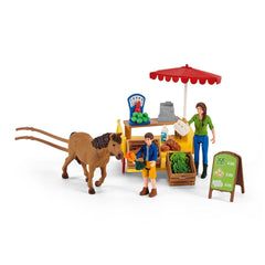 Schleich - Farm World - Zonnige Dag Mobiele Boerderijstand - Speelsets - 42528