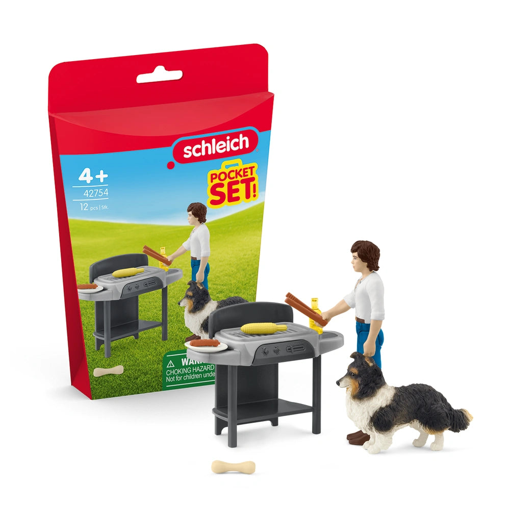 Schleich - Speelsets - Barbecue met Tom - 9-delige set - 4 Jaar - Educatief spelen