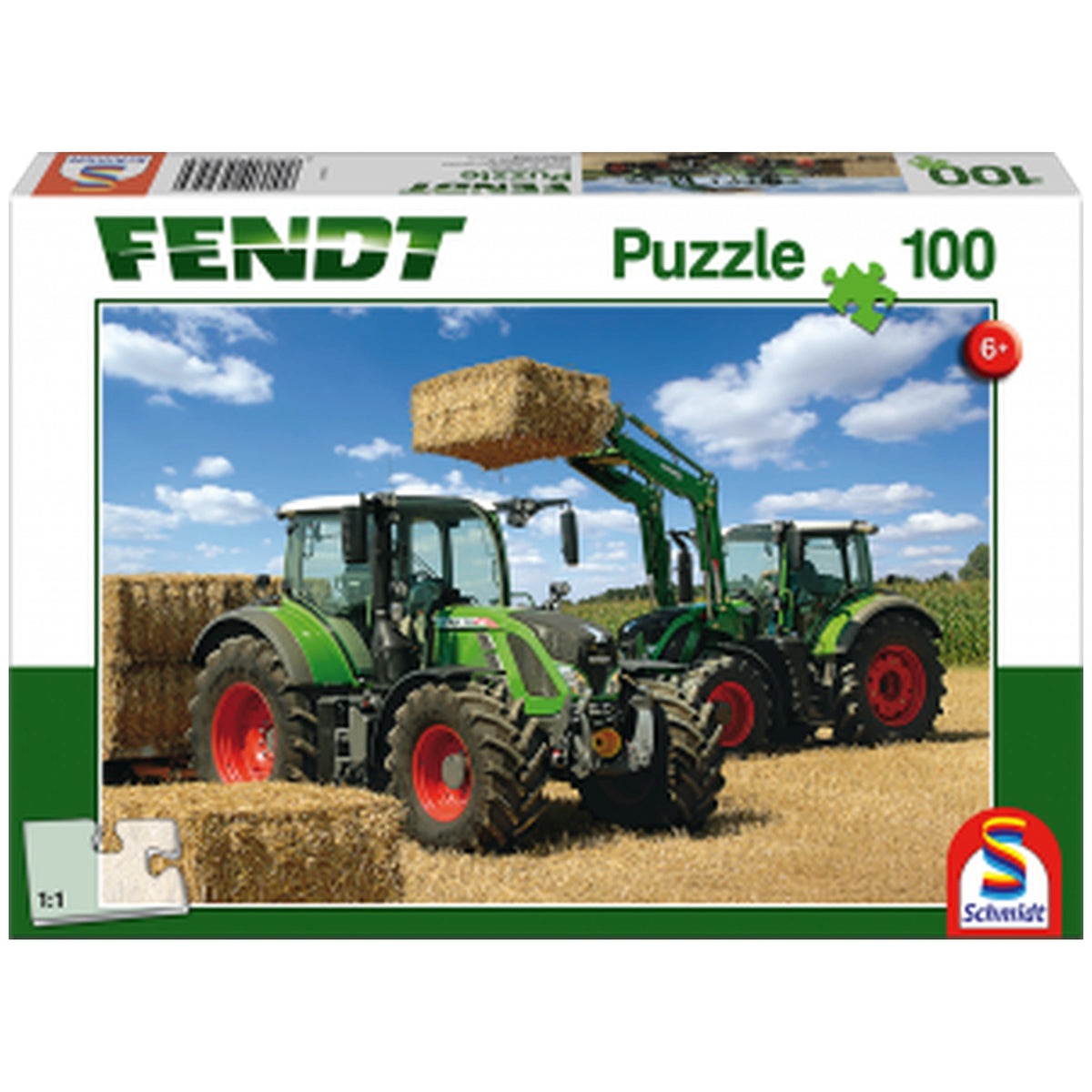 Schmidt Spiele - Fendt 724 Vario, Fendt 716 Vario met voorlader Cargo 4x85 100 Stuks - Puzzels