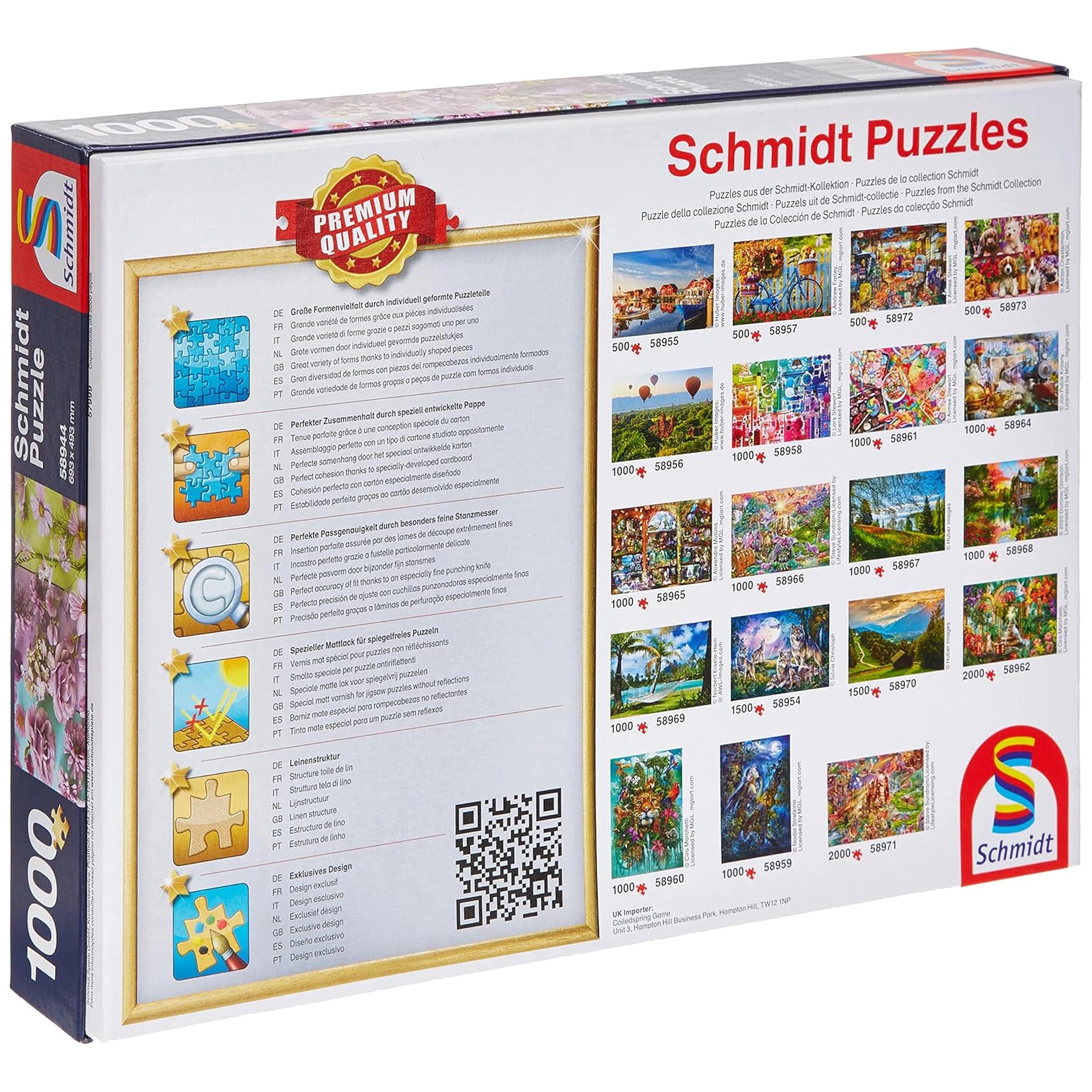 Schmidt Spiele - Paarse Bloemen 1000 Stukjes - Puzzels