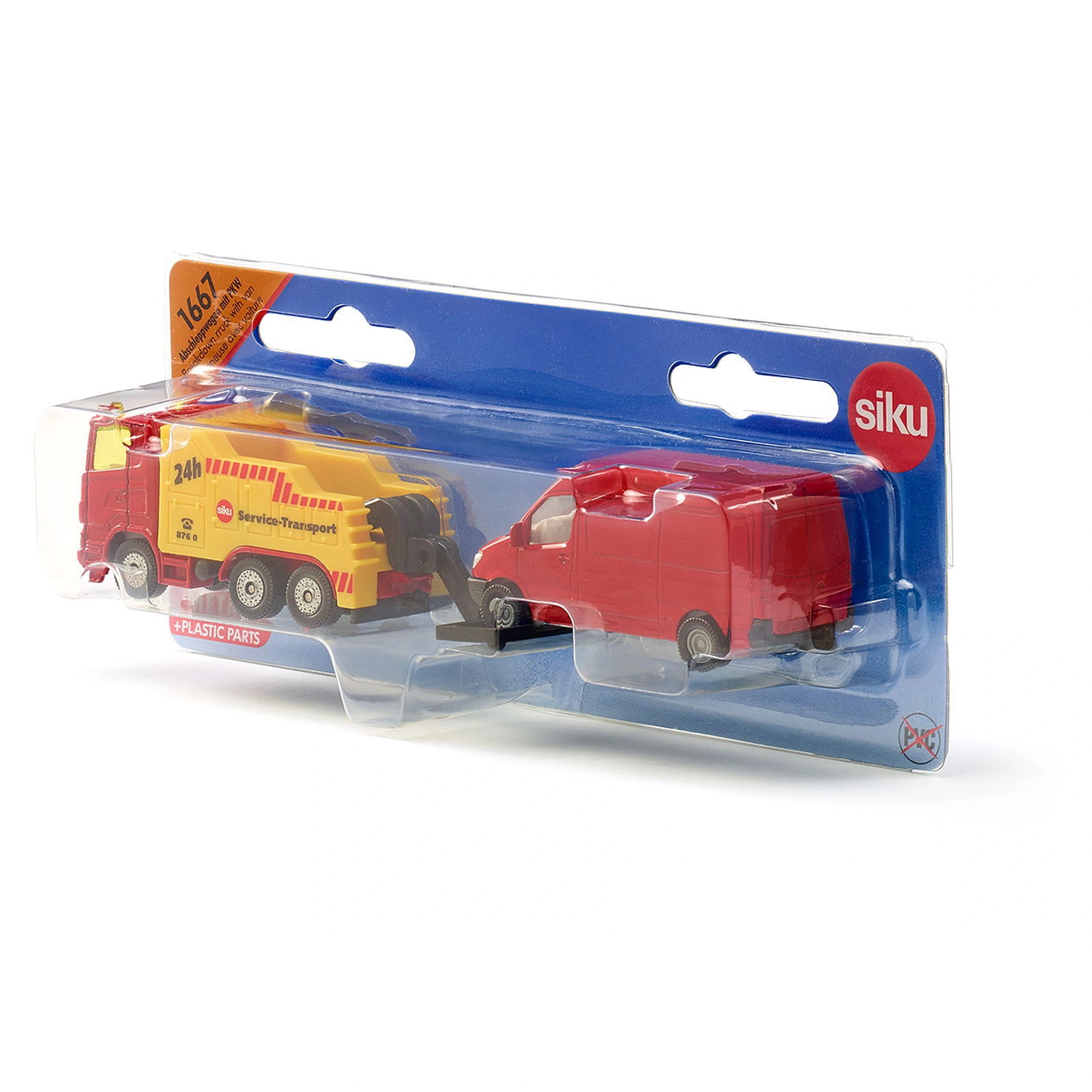 Siku - Bergingsvoertuig met bestelwagen - Speelvoertuigen