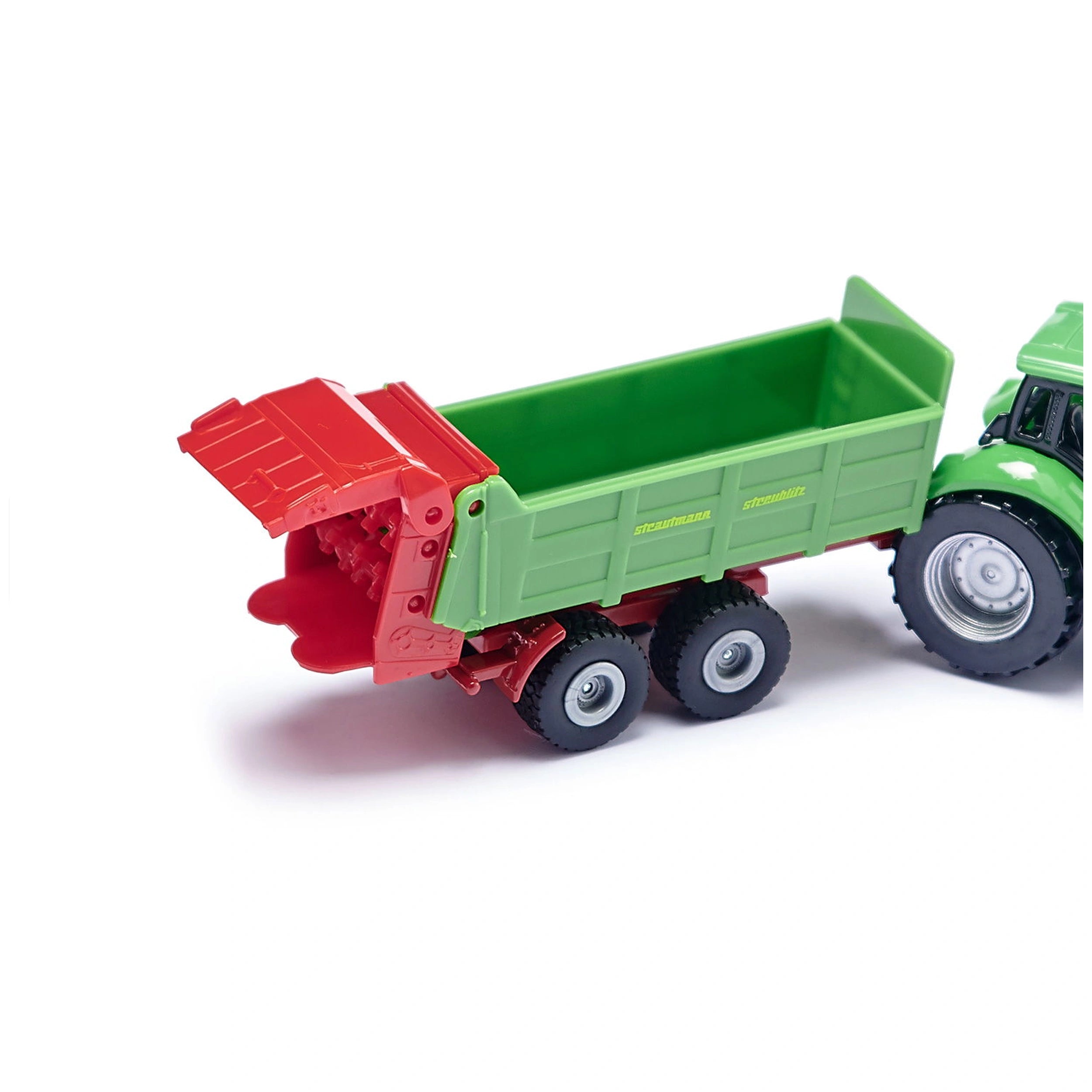 Siku - DEUTZ-FAHR met universele Strautmann mestverspreider - Speelvoertuigen