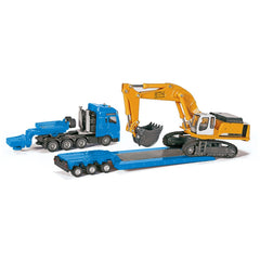 Siku - MAN zware transportwagen met Liebherr graafmachine - Speelvoertuigen