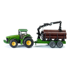 Siku - Tractor met bosbouw aanhangwagen - Speelvoertuigen