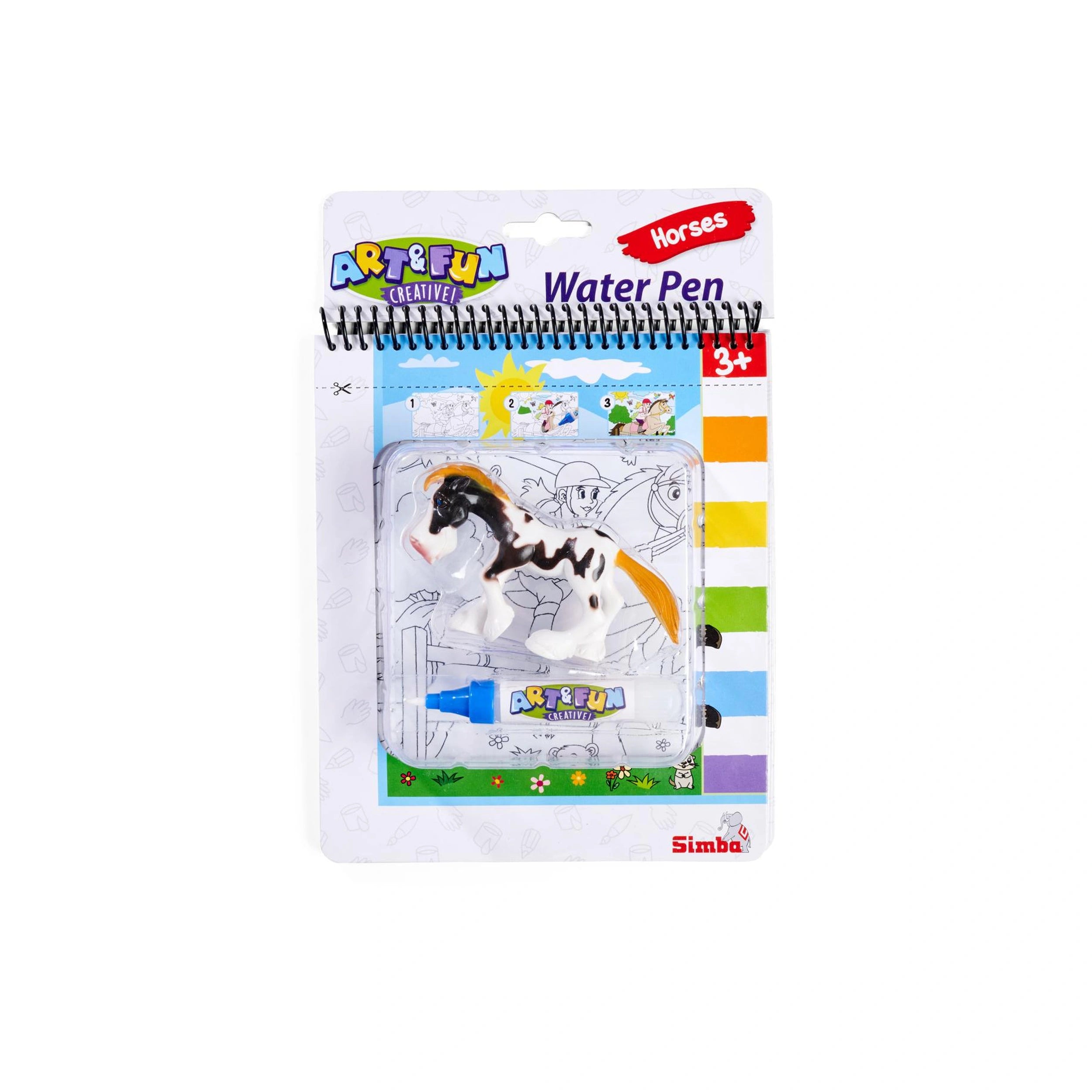 Simba - Art & Fun Water Pen Coloring Book Horses - Arts & Crafts