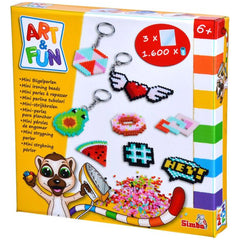 Simba - Art & Fun iron-on bead embroidery Keychain Set - Arts & Crafts