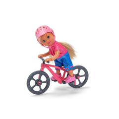 Simba - Poppensets - Evi Love Mountainbike - Roze Helm - 3 Jaar
