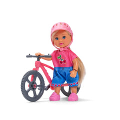 Simba - Poppensets - Evi Love Mountainbike - Roze Helm - 3 Jaar