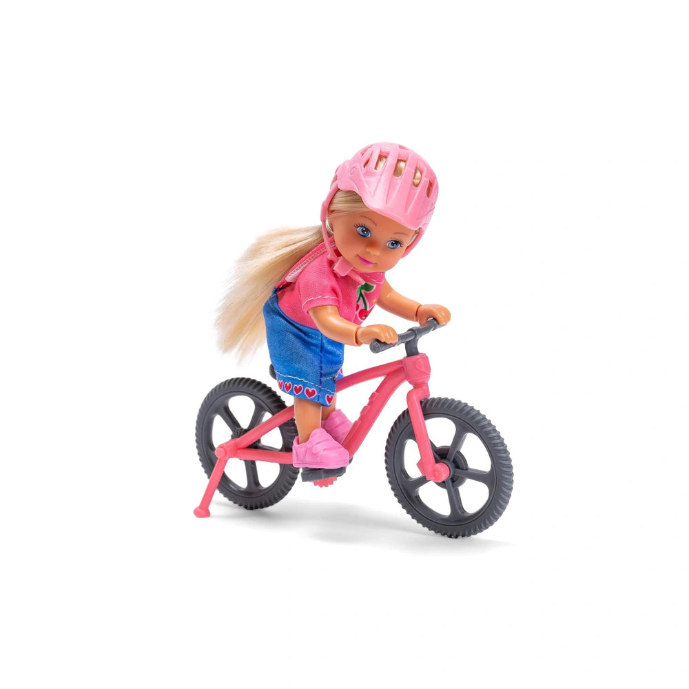 Simba - Poppensets - Evi Love Mountainbike - Roze Helm - 3 Jaar