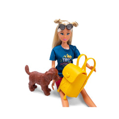 Simba - Poppen - Steffi Love Wandeldoll met Hond en Accessoires - 3 Jaar - Buitenavontuur