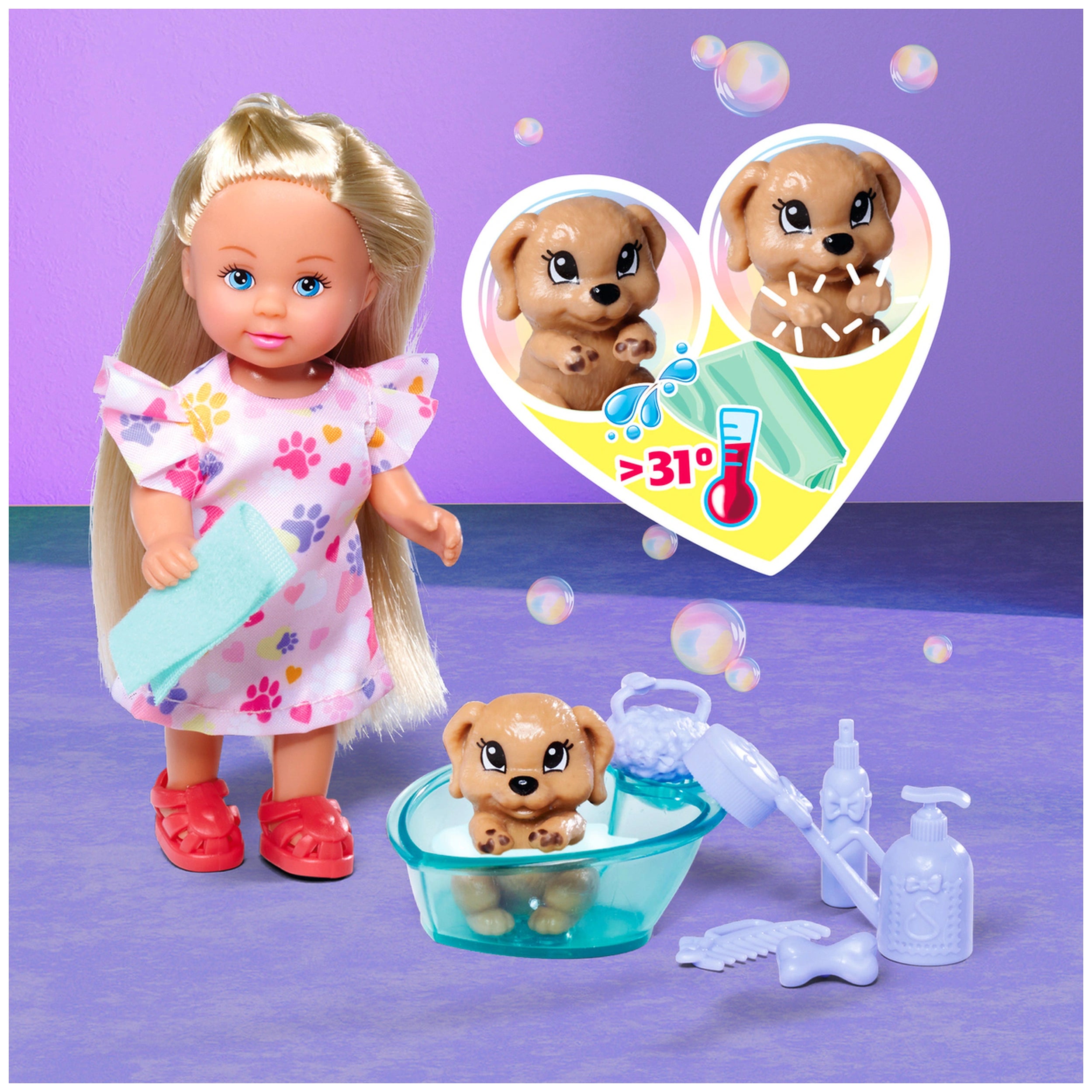 Simba - Evi LOVE Hond Bad - Poppen, Speelsets & Speelfiguren
