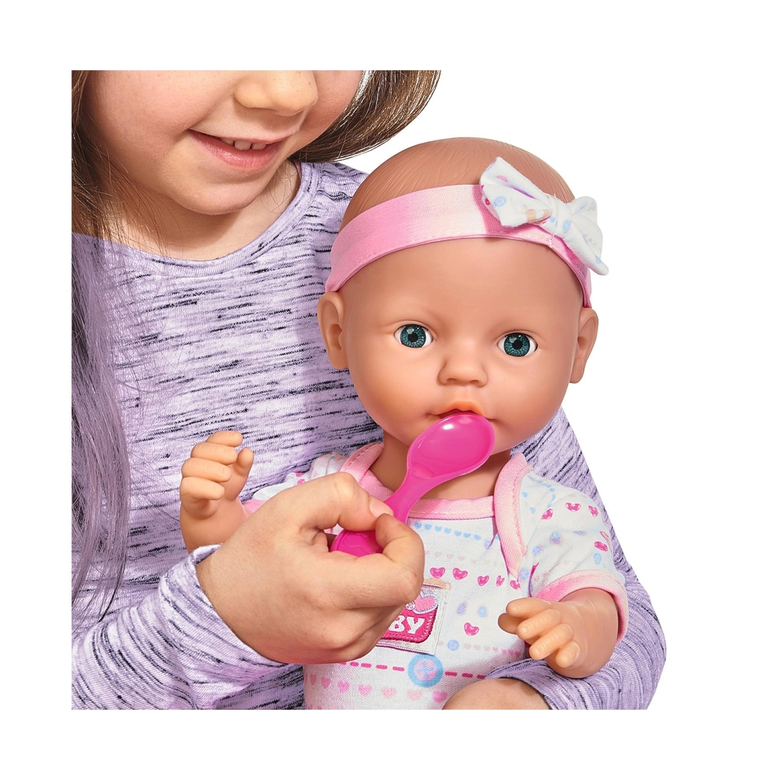 Simba - New Born Baby Pop, Roze Accessoires - Poppen, Speelsets & Speelgoedfiguren