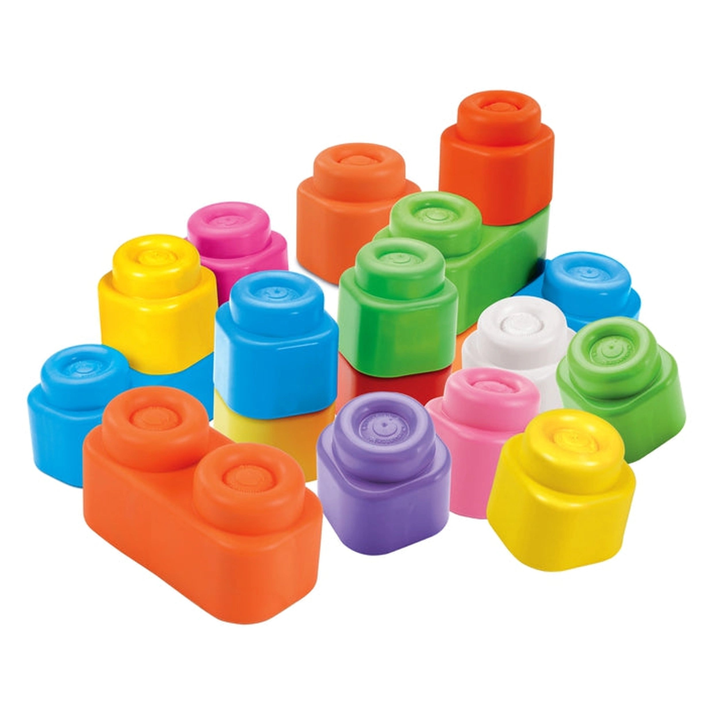 Soft Clemmy - Touch And Play 20 Soft Building Blocks Bag Baby Activity Toys