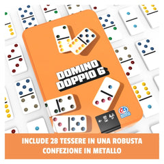 Spin Master - Double - Six Domino Sturdy Tin Travel Set - Bordspellen - 4 - 58146107