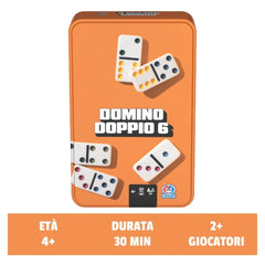 Spin Master - Double - Six Domino Sturdy Tin Travel Set - Bordspellen - 4 - 58146107