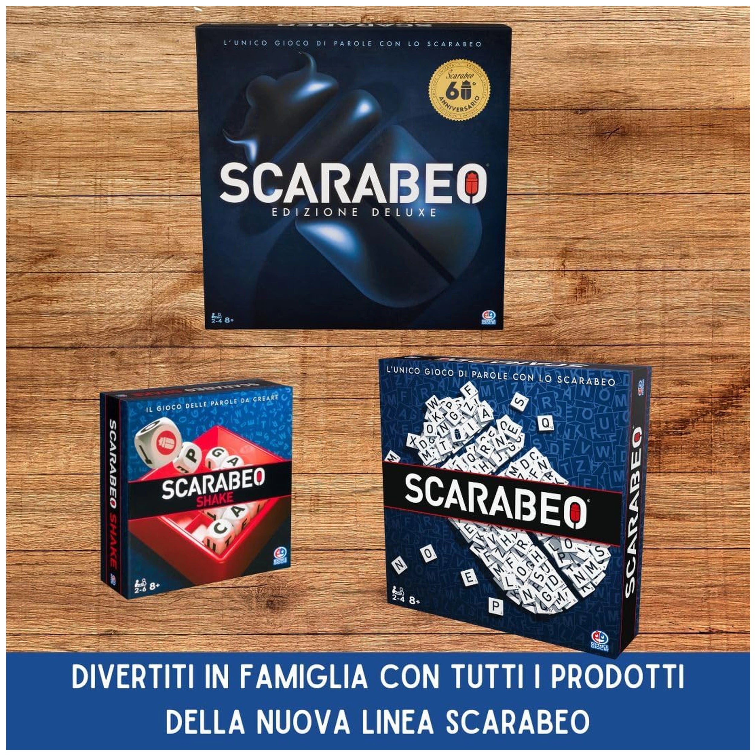 Spin Master - Scarabeo Shake Bordspel Set - Italiaanse Editie