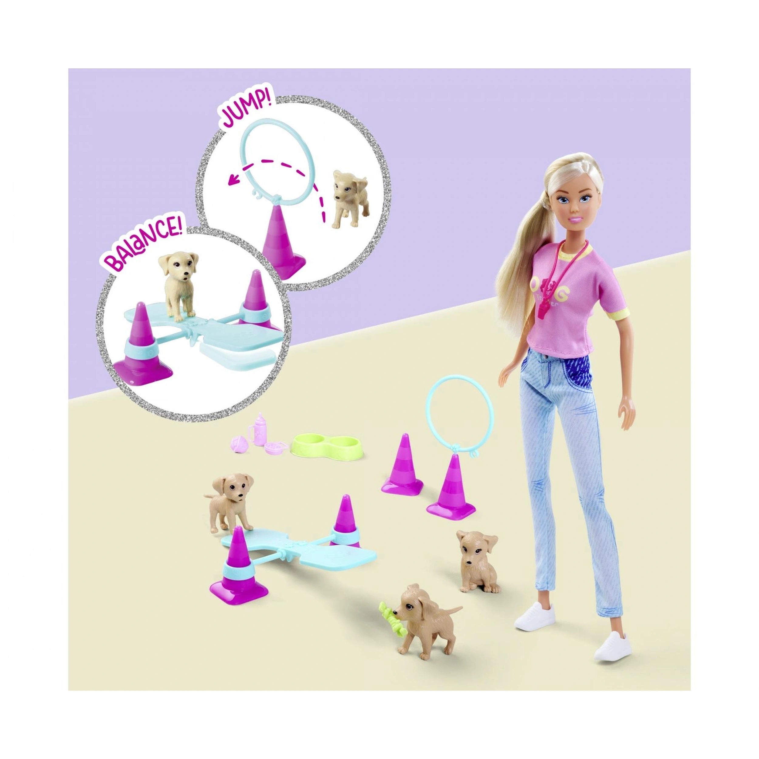 Steffi-Love - Honden-Trainer-Spelset - Poppen-Spelsets-Speelfiguren