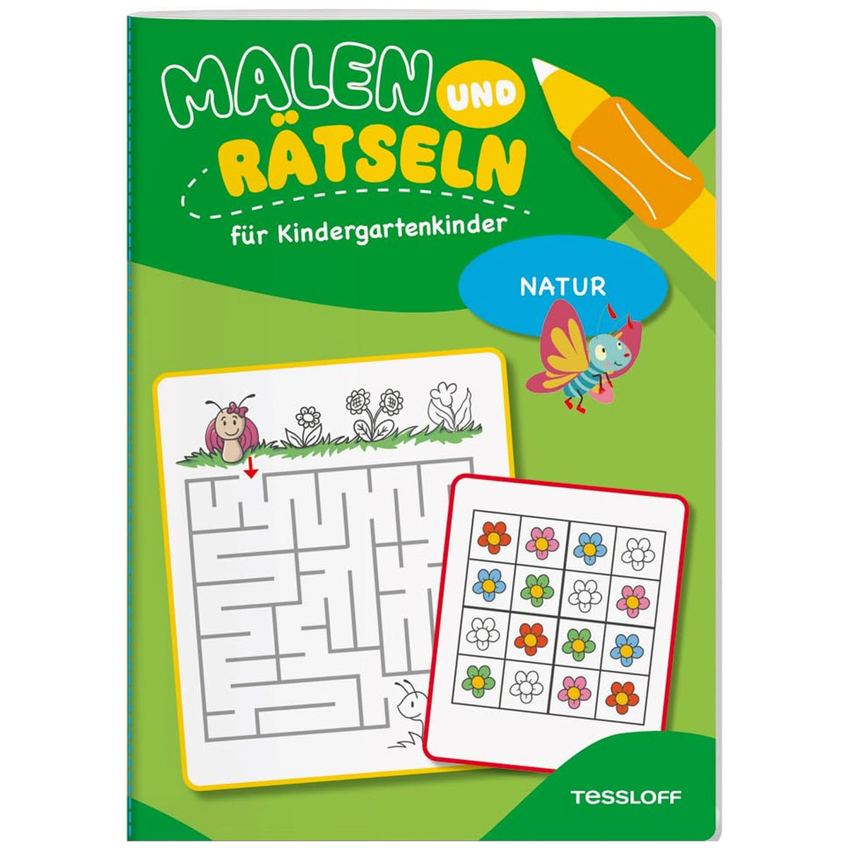 TESSLOFF - Kleur- en puzzelboek voor kleuters - Educatief speelgoed - Duitse editie