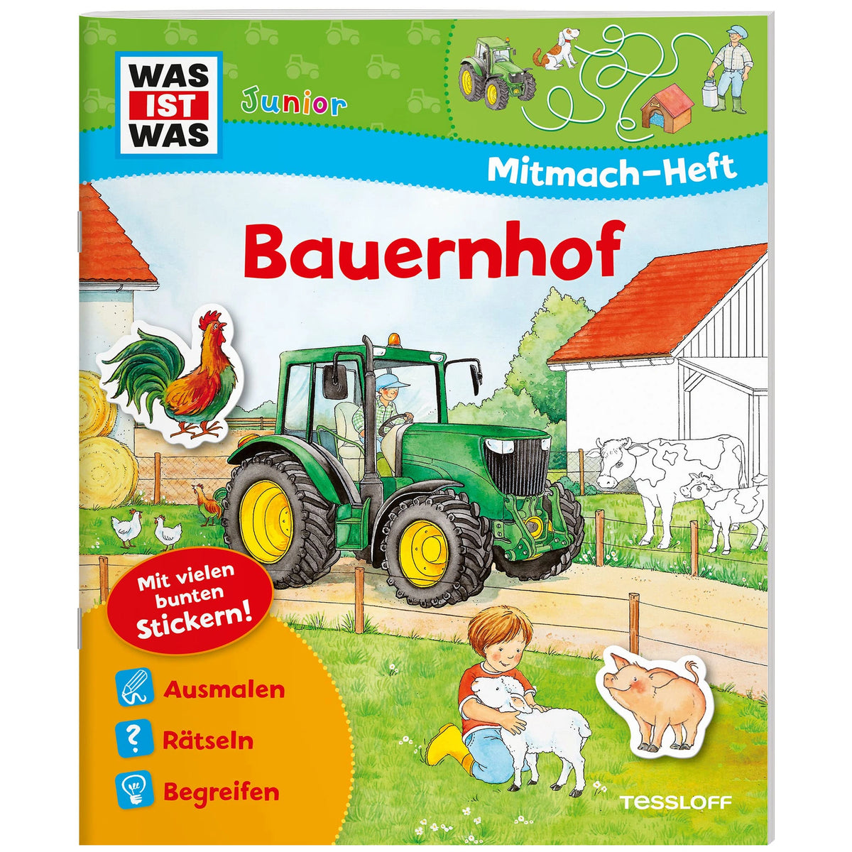TESSLOFF - WAS IST WAS Junior Farm Activity Book - Educational - German Edition