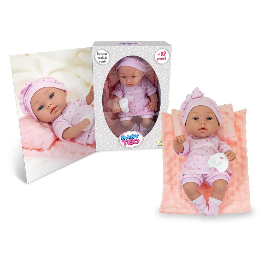 Teorema - Dolls - Baby Teo Newborn Doll - Soft Vinyl - 12 Months - Role Play