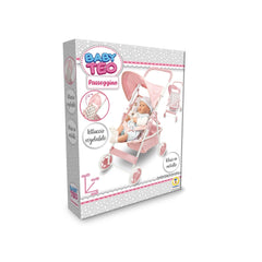Teorema - Dolls Playsets - Baby Teo Doll Stroller - Bear Pattern - 3 Years - Educational Role-Play