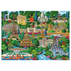 Trefl - 1000 Piece Jigsaw Puzzle - Woodcraft Famous Places in France - Puzzles Age +14 - TRF20150