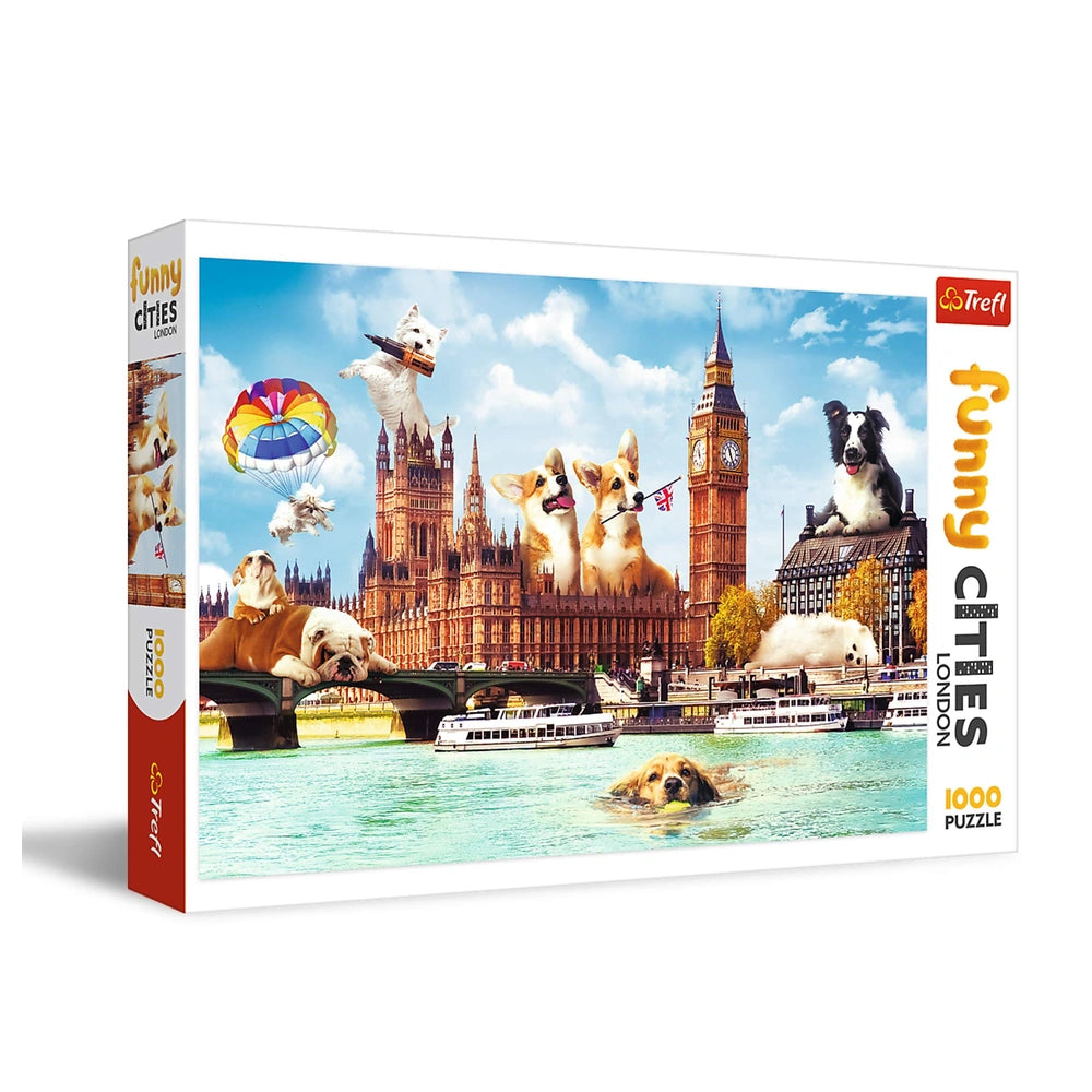 Trefl - Funny Cities: Dogs in London - Puzzels - 14+ - TRF10596
