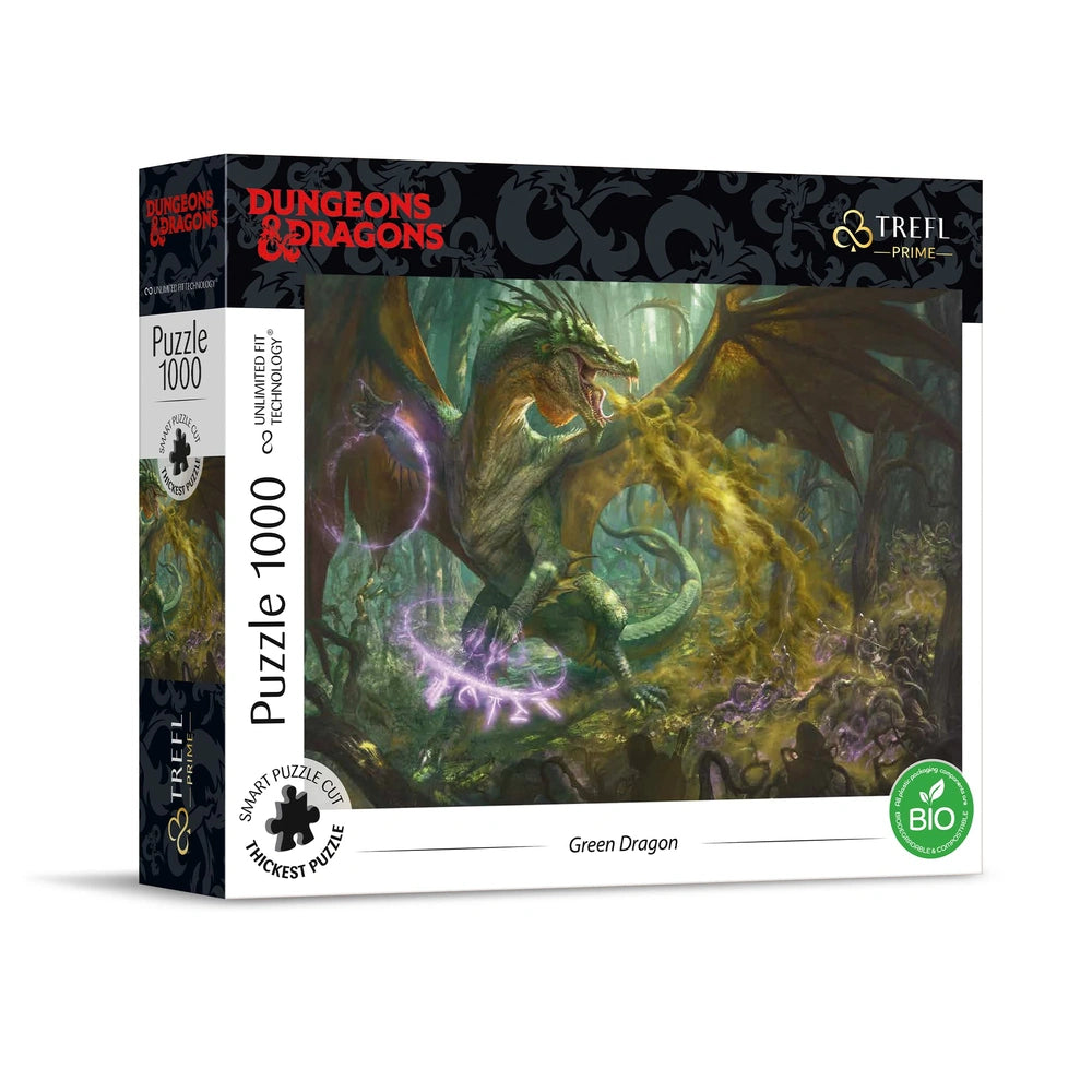 Trefl - 1000 Stukjes Puzzel UFT - Dungeons & Dragons De Groene Draak - 14+ - TRF10758