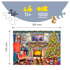 Trefl - 1000 Piece Puzzle - Woodcraft By the Fireplace - Puzzles Age +14 - TRF20171