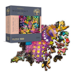 Trefl - Woodcraft Colorful Cat - Puzzels - +12 - TRF20148