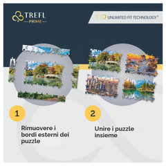 Trefl - 1500 Stukjes Puzzel UFT - Romantische Zonsondergang Oia, Santorini - 14+ - TRF26195