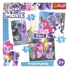 Trefl - 3 Puzzles in 1 - My Little Pony The Movie - Puzzles Age +3 - TRF34823
