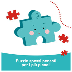 Trefl - 4 Puzzles in 1 Shaped Puzzle - Baby Classic Safari Animals - Puzzles Age +2 - TRF36073