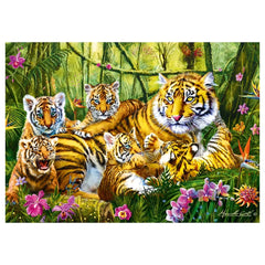 Trefl - 500 Stukjes Puzzel - Familie van Tijgers - 10+ - TRF37350