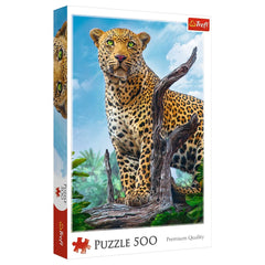 Trefl - 500 Piece Puzzle - Wild leopard - Puzzles Age +10 - TRF37332