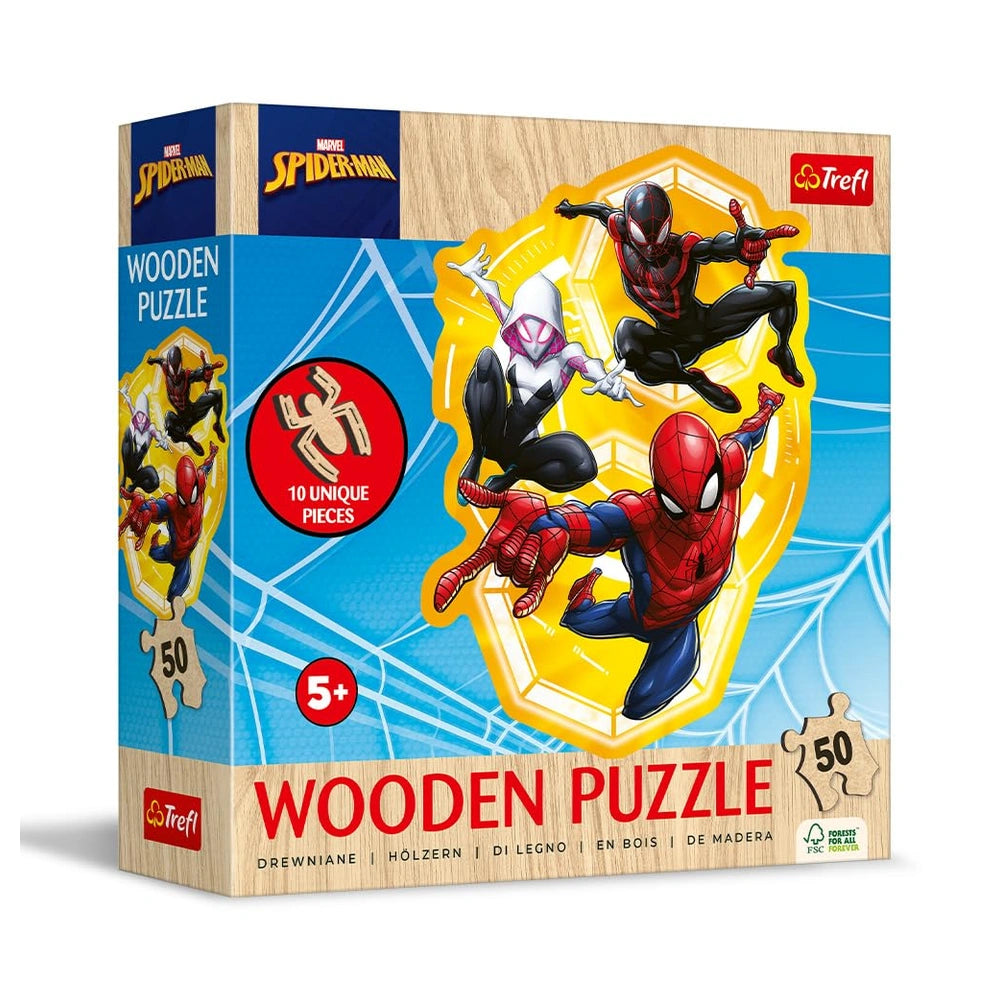 Trefl - Houten Contour Puzzel - Puzzels - 5+ - Spider - Man - TRF20280