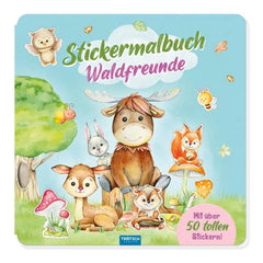 Trötsch Verlag - Boeken - Stickermalboek Waldfreunde - Bosdieren - 3+ Jaar - Creatief Spel