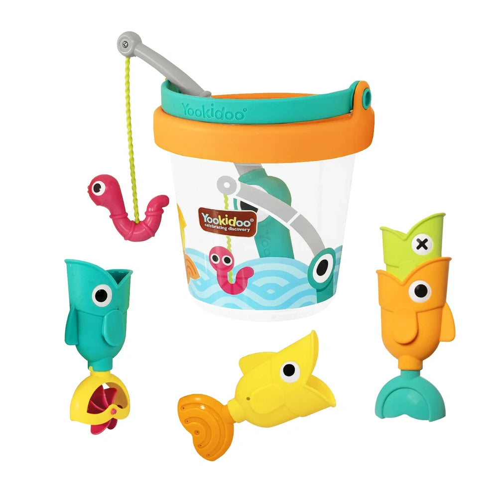 Yookidoo - Catch 'N' Sprinkle Fishing Set Bucket - Bad Speelgoed - 18 Maanden+ - YKD40280