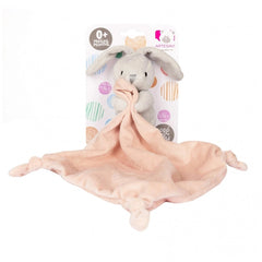 Artesavi Soft DouDou Rabbit plush toy, light pink, wrapped in soft fabric, suitable for babies 0 months and up.