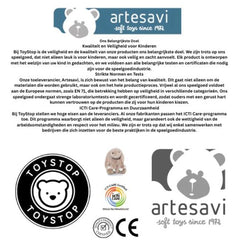 Artesavi Soft DouDou Rabbit 25x25 cm baby activity toy featuring soft textures and safe materials for infants.