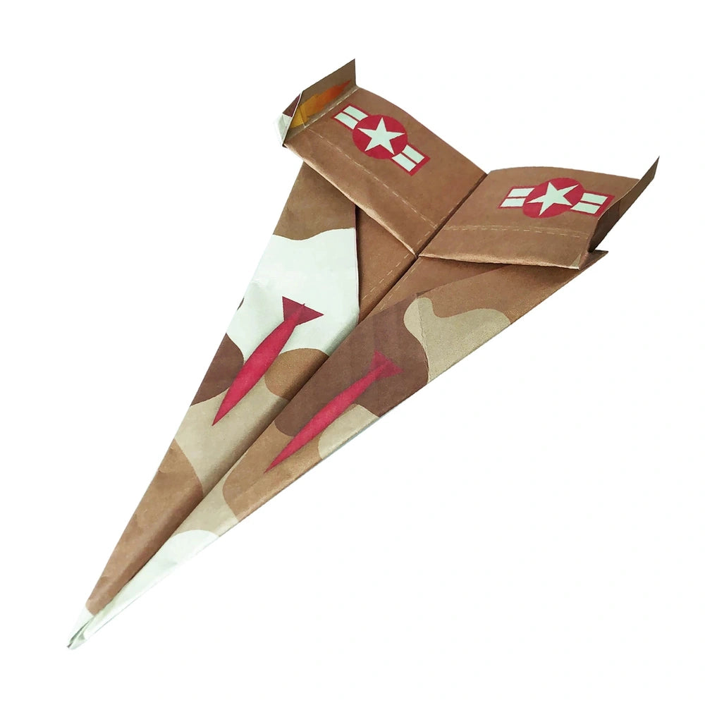 ARTISTA Paper Airplane with red and white star design - perfect for arts and crafts enthusiasts.