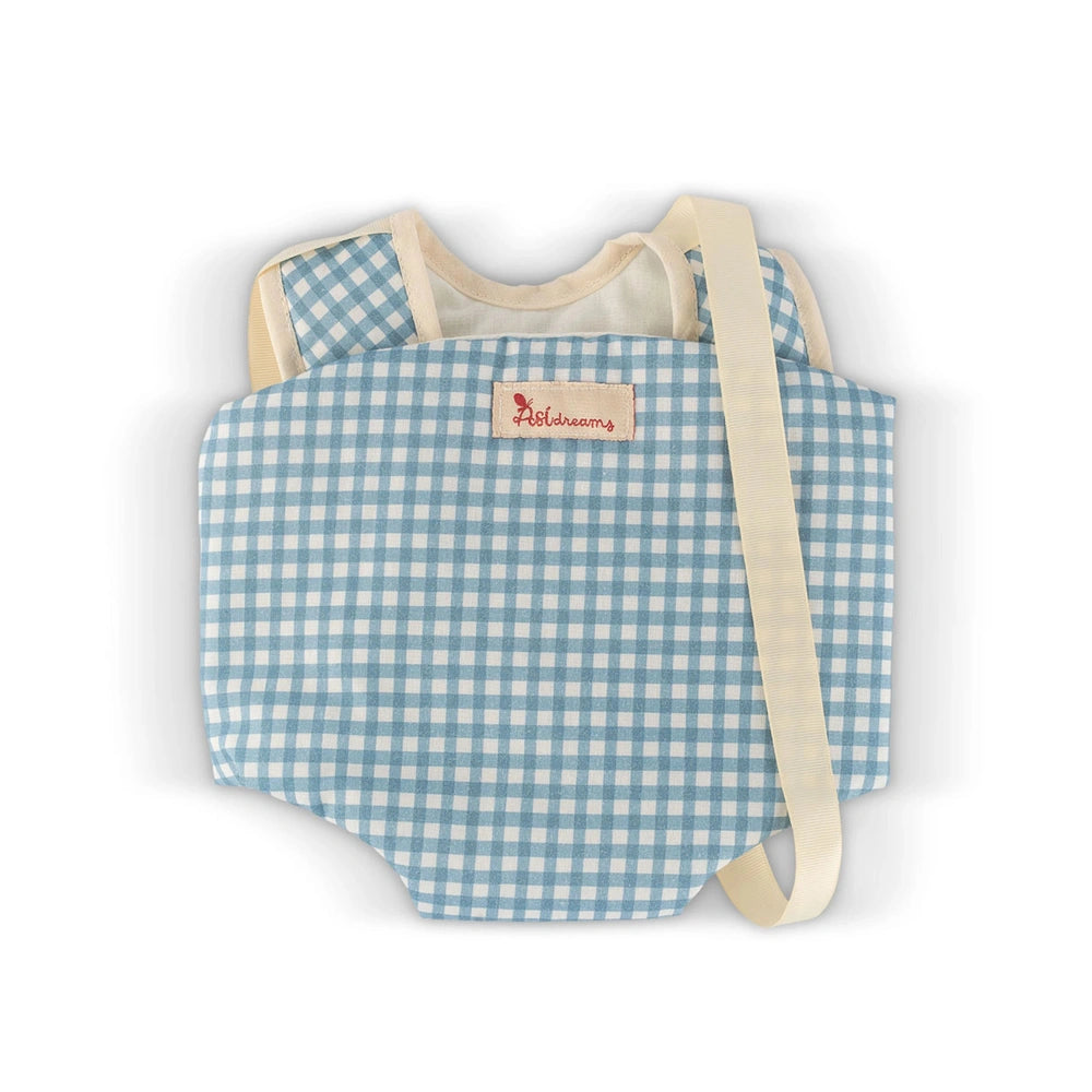 ASI Dolls Baby Carrier for Dolls in a colorful design, perfect for nurturing imaginative play with toy figures.